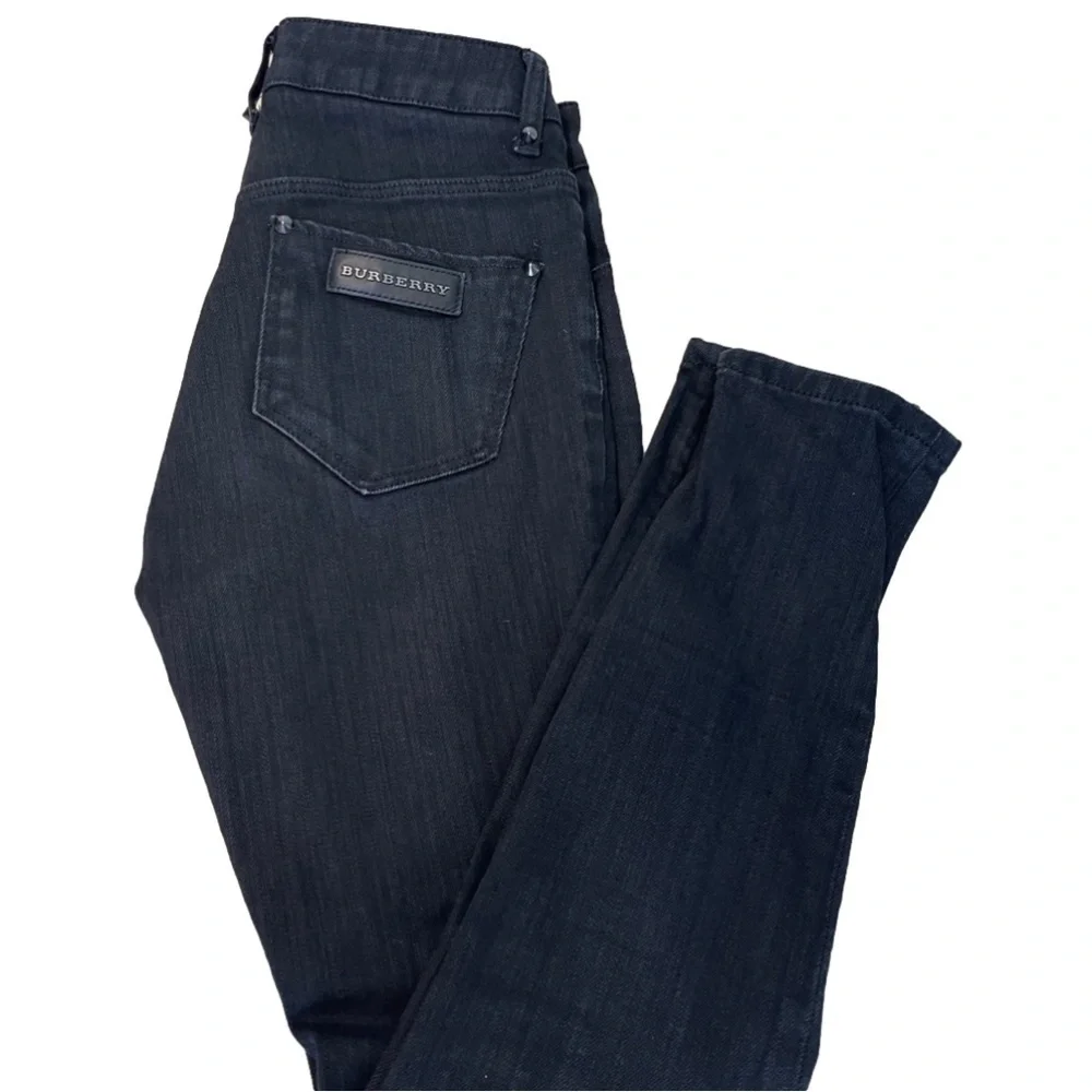 BURBERRY LONDON WOMAN BLACK DENIM WITH STUDDED DETAIL SZ 27 - Picture 3 of 11